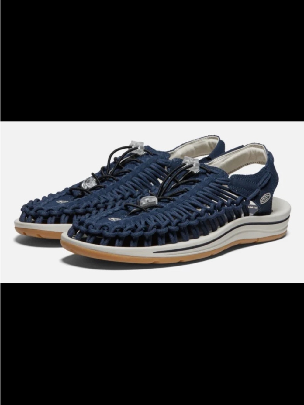 KEEN Uneek Sandals Navy Bungee Hiking Sport Waterproof Water Shoes Size 9
